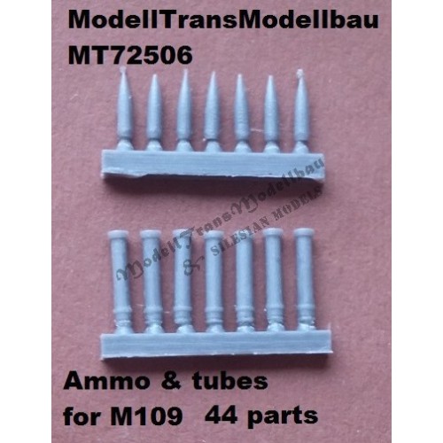 M109 ammo & ammo tubes . 44 parts.
