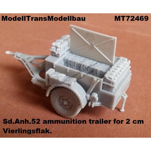 Sd.Anh.52 ammunition trailer for 2 cm Vierlingsflak.