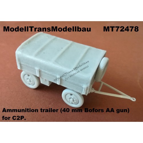 Ammunition trailer (40 mm Bofors AA gun) for C2P.