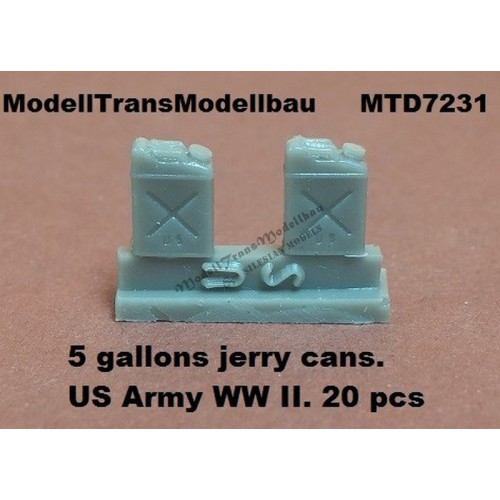 5 gallons jerry cans. US Army WW II. 20 pcs.
