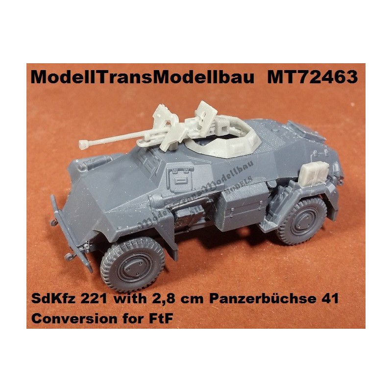 SdKfz 221 with 2,8 cm Panzerbüchse 41. Conversion for FtF.