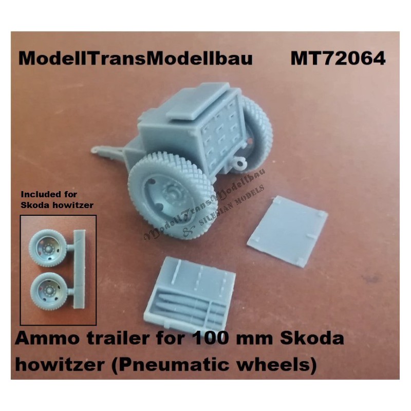 Ammo trailer for 100 mm Skoda howitzer (Pneumatic wheels) First to Fight.