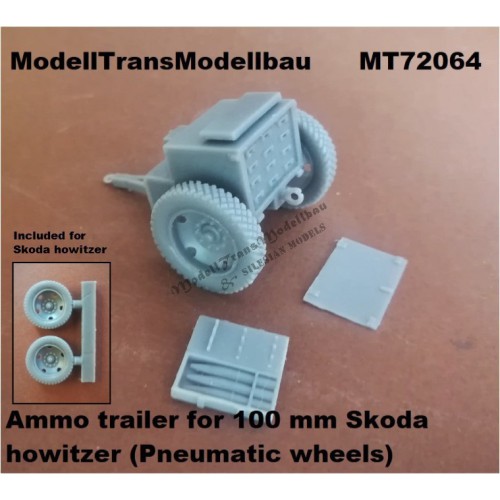 Ammo trailer for 100 mm Skoda howitzer (Pneumatic wheels) First to Fight.