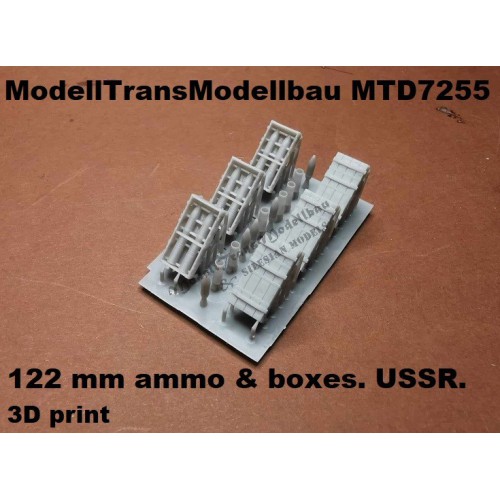Ammo & boxes 122 mm USSR.