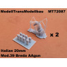 Italian 20mm Mod.39 Breda AA gun. 2 parts.