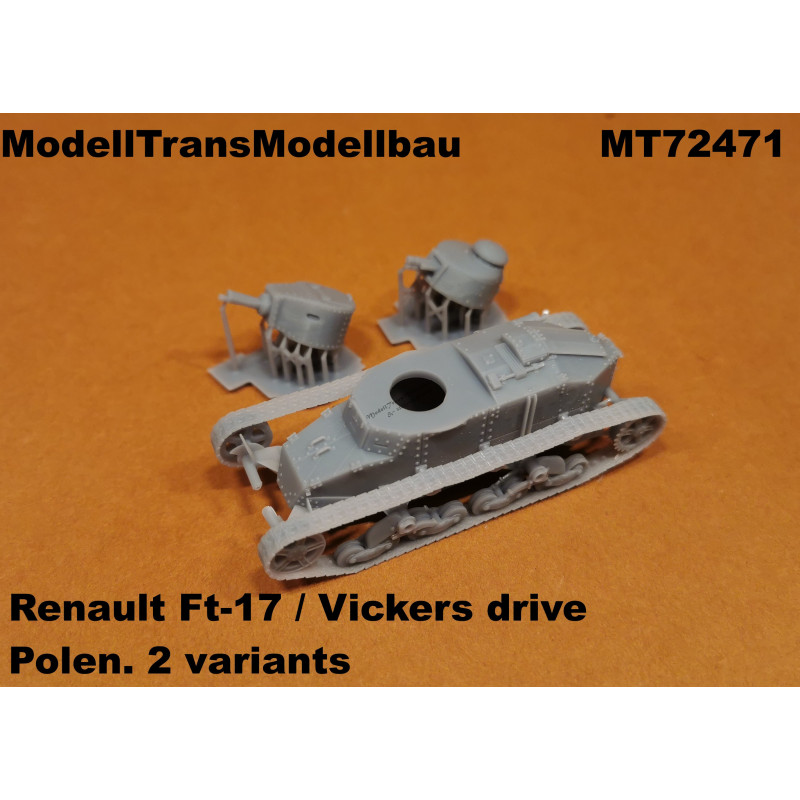 FT-17 with Vickers drive. Polish tank. 2 options.