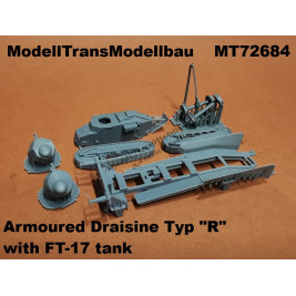 Armoured draisine „R“ with FT-17 tank.