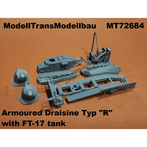 Armoured draisine „R“ with FT-17 tank.