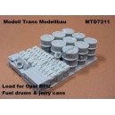 Load for Opel Blitz. Fuel drums & jerry cans.