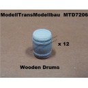 Wooden drums. 12 parts.