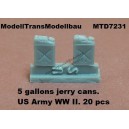 5 gallons jerry cans. US Army WW II. 20 pcs.